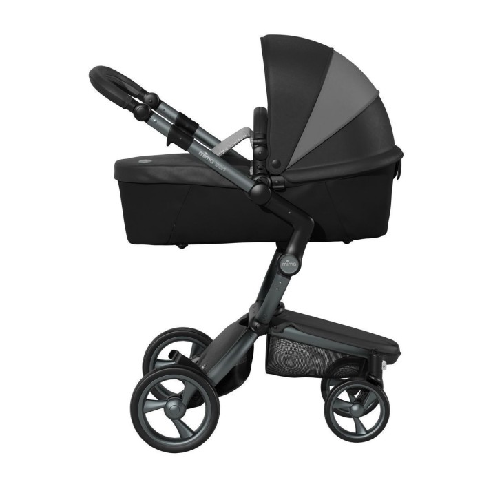 Коляска Mima Xari black шасі Black BB стартовий набір London Grey