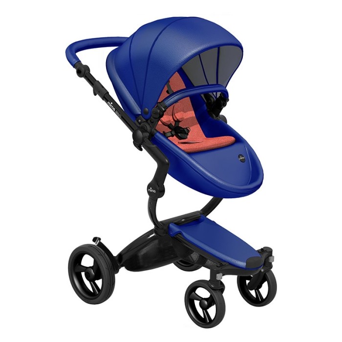 Stroller Mima Xari Royal Blue chassis Black BB starter pack Coral Red
