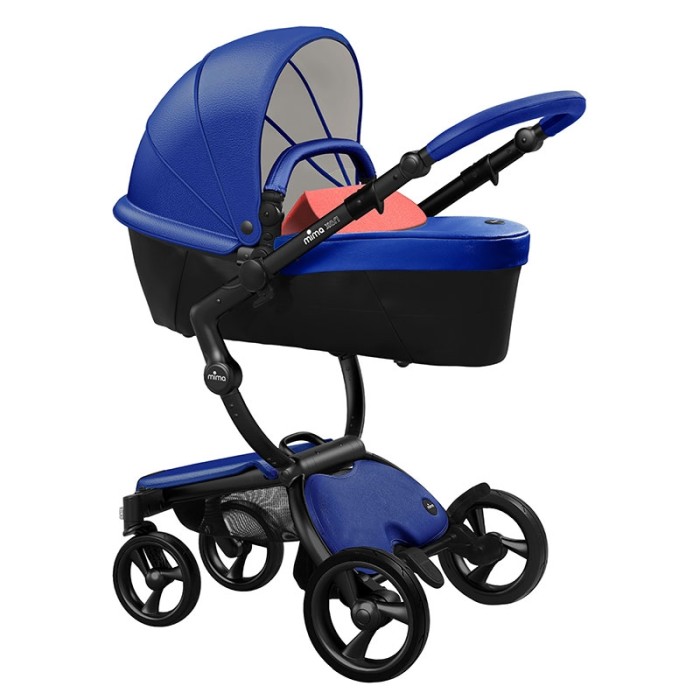 Stroller Mima Xari Royal Blue chassis Black BB starter pack Coral Red