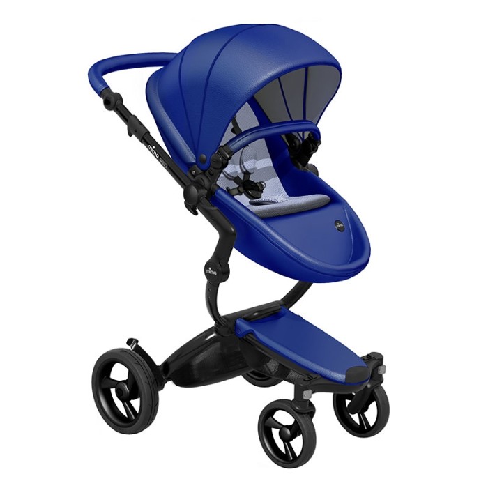 Stroller Mima Xari Royal Blue chassis Black BB starter pack Pixel Blue
