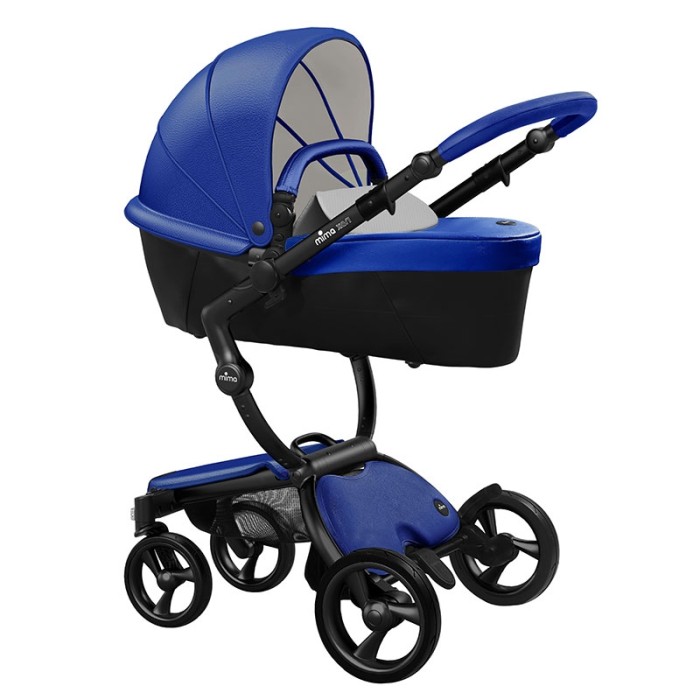 Stroller Mima Xari Royal Blue chassis Black BB starter pack Stone White