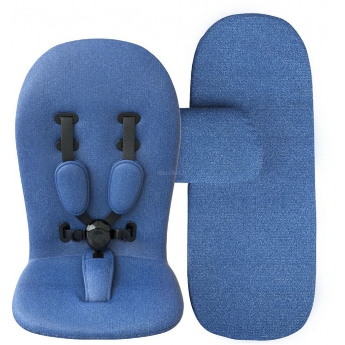 Коляска Mima Xari Argento шасі Black BB стартовий набір Denim Blue