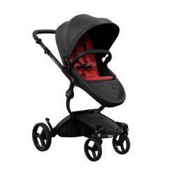 Прогулянкова коляска Mima Xari Max black шасі Black стартовий набір Ruby Red