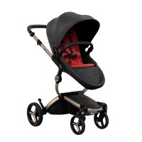 Прогулянкова коляска Mima Xari Max black шасі Champagne стартовий набір Ruby Red