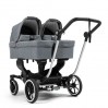 Stroller Emmaljunga NXT Twin Silver FLAT Lounge Grey