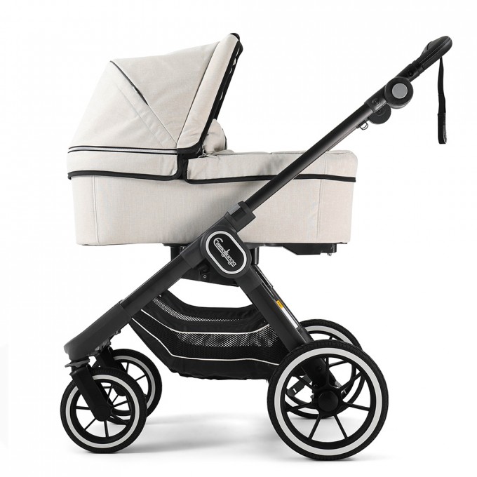 Stroller Emmaljunga NXT90 Black FLAT Lounge Beige